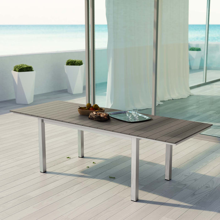 Shore Outdoor Patio Aluminum Dining Table