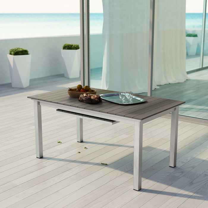 Shore Outdoor Patio Aluminum Dining Table