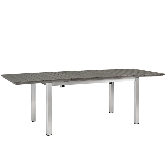 Shore Outdoor Patio Aluminum Dining Table