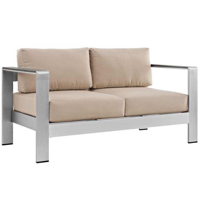 Shore Outdoor Patio Aluminum Loveseat