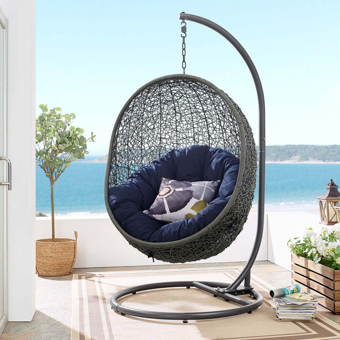 Hide Outdoor Patio Swing Chair With Stand