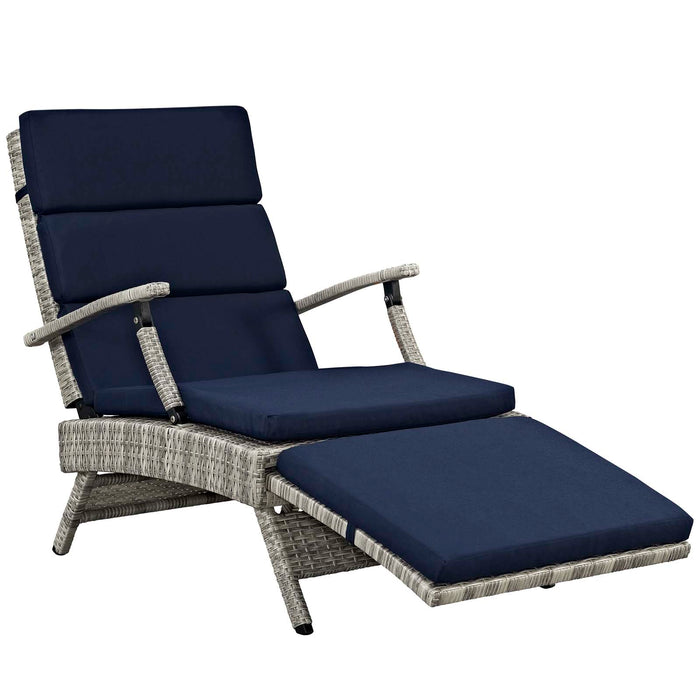 Envisage Chaise Outdoor Patio Wicker Rattan Lounge Chair