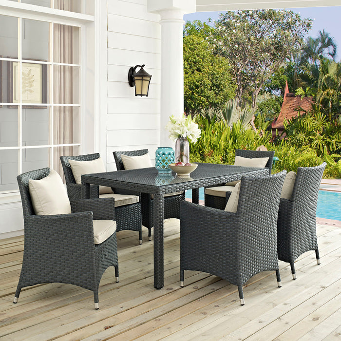 Sojourn 7 Piece Outdoor Patio Sunbrella® Dining Set