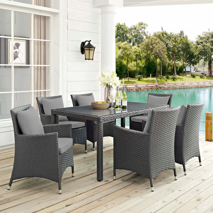 Sojourn 7 Piece Outdoor Patio Sunbrella® Dining Set