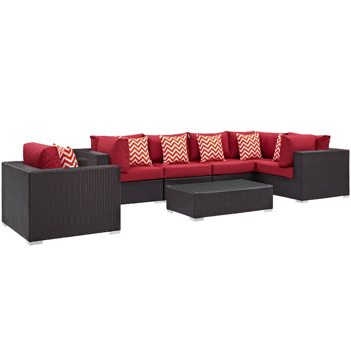 Convene 7 Piece Outdoor Patio Sectional Set