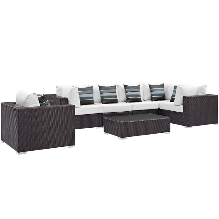 Convene 7 Piece Outdoor Patio Sectional Set