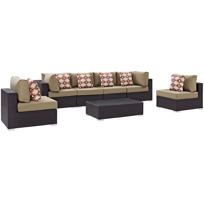 Convene 7 Piece Outdoor Patio Sectional Set