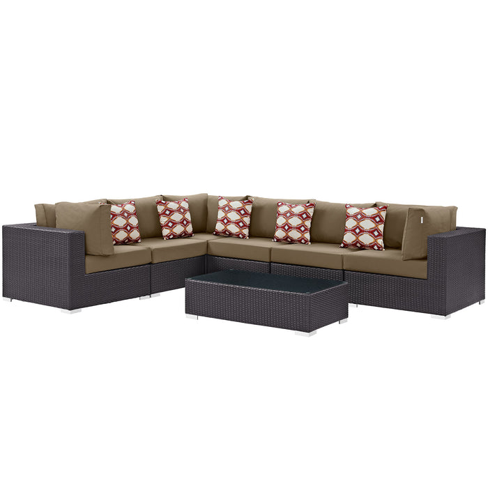 Convene 7 Piece Outdoor Patio Sectional Set