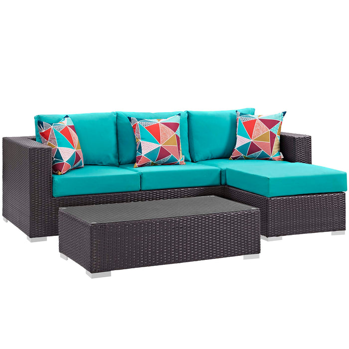 Convene 3 Piece Outdoor Patio Sofa Set