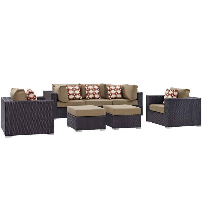 Convene 7 Piece Outdoor Patio Sectional Set