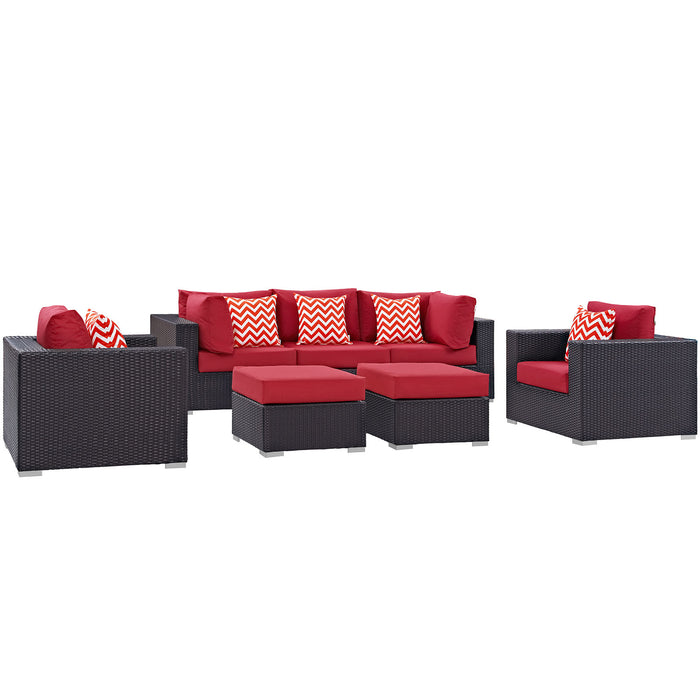 Convene 7 Piece Outdoor Patio Sectional Set