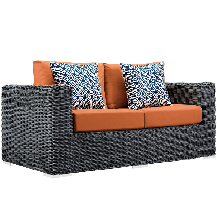 Summon 5 Piece Outdoor Patio Sunbrella® Sectional Set