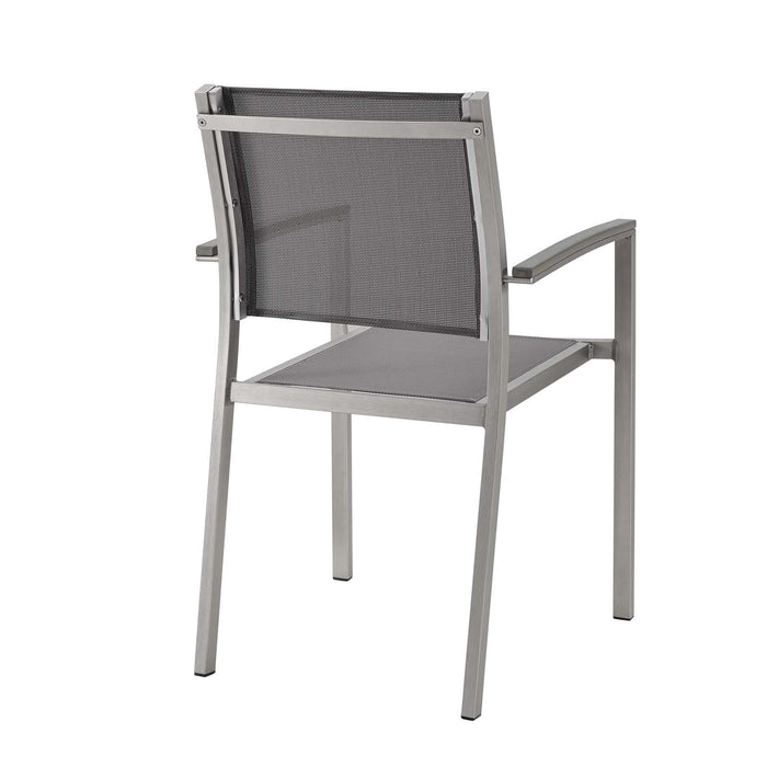 Shore Dining Chair Outdoor Patio Aluminum Set of 2