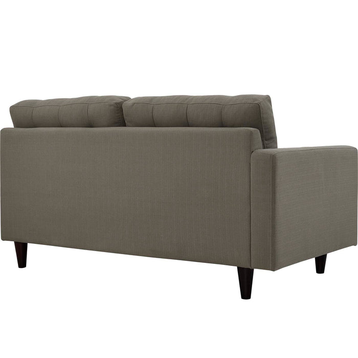 Empress Left-Facing Upholstered Fabric Loveseat