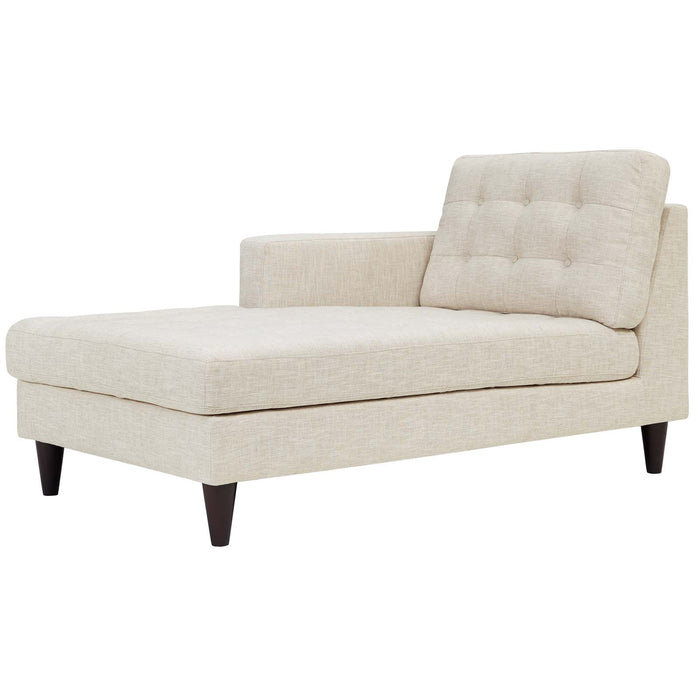 Empress Left-Arm Upholstered Fabric Chaise