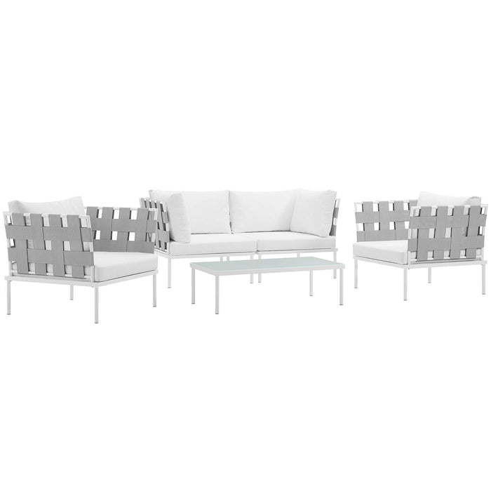 Harmony 5  Piece Outdoor Patio Aluminum Sectional Sofa Set