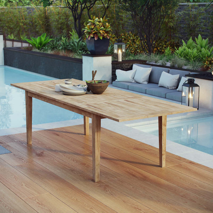 Marina Extendable Outdoor Patio Teak Dining Table