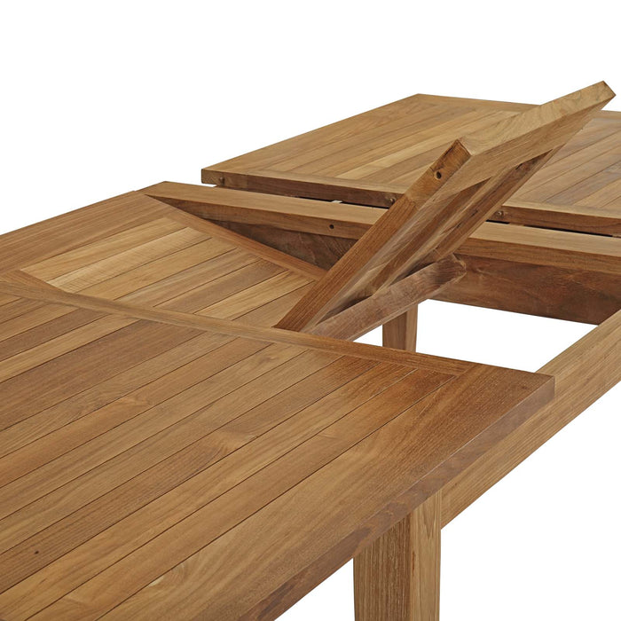 Marina Extendable Outdoor Patio Teak Dining Table