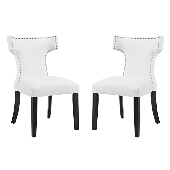 Curve Dining Side Chair Vinyl Set of 2