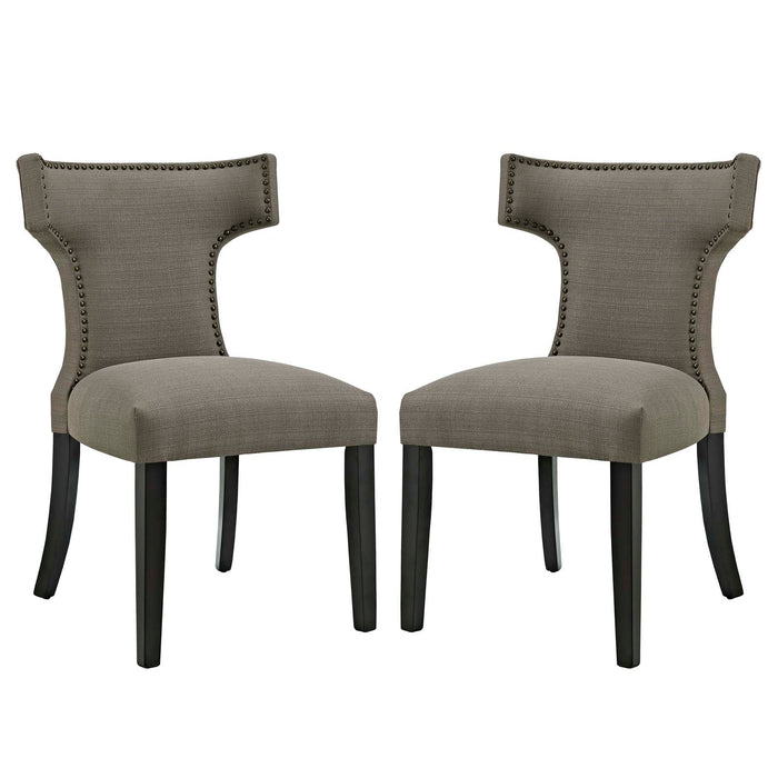 Curve Dining Side Chair Fabric Set of 2