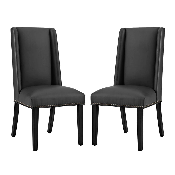 Baron Dining Chair Vinyl Set of 2