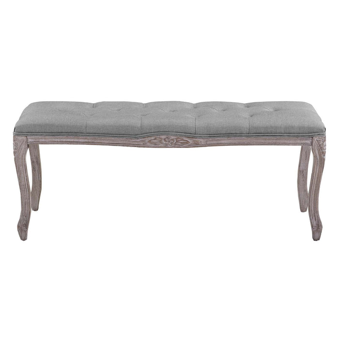 Regal Vintage French Upholstered Fabric Bench