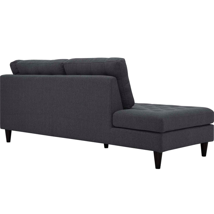 Empress 2 Piece Upholstered Fabric Left Facing Bumper Sectional