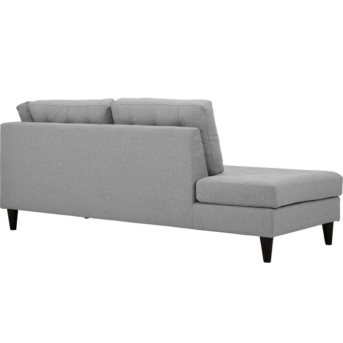 Empress 2 Piece Upholstered Fabric Left Facing Bumper Sectional