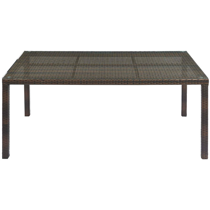 Conduit 70" Outdoor Patio Wicker Rattan Dining Table