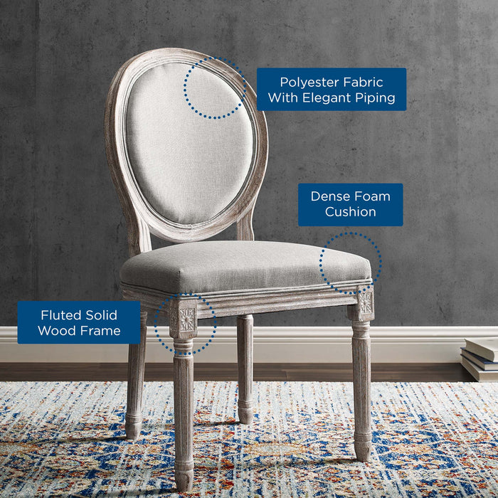 Emanate Vintage French Upholstered Fabric Dining Side Chair