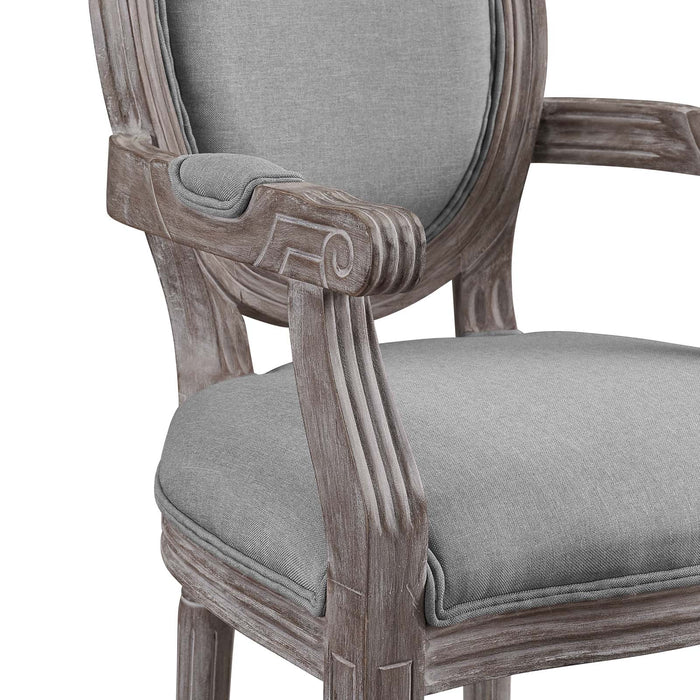 Emanate Vintage French Upholstered Fabric Dining Armchair