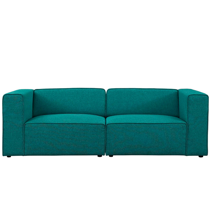 Mingle 2 Piece Upholstered Fabric Sectional Sofa Set