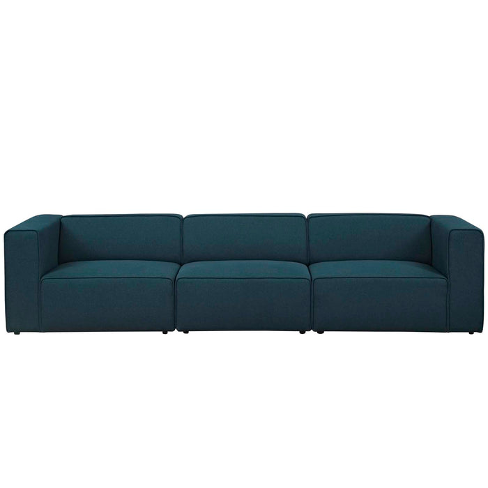 Mingle 3 Piece Upholstered Fabric Sectional Sofa Set