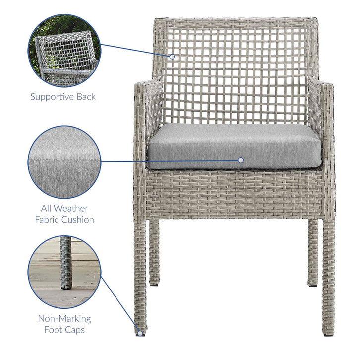 Aura Outdoor Patio Wicker Rattan Dining Armchair