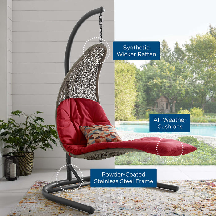 Landscape Hanging Chaise Lounge Outdoor Patio Swing Chair