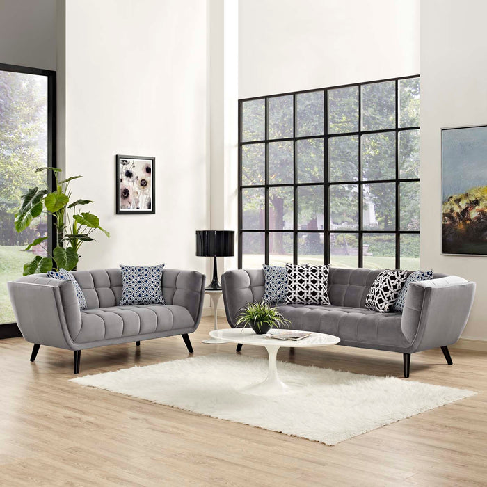 Bestow 2 Piece Performance Velvet Sofa and Loveseat Set