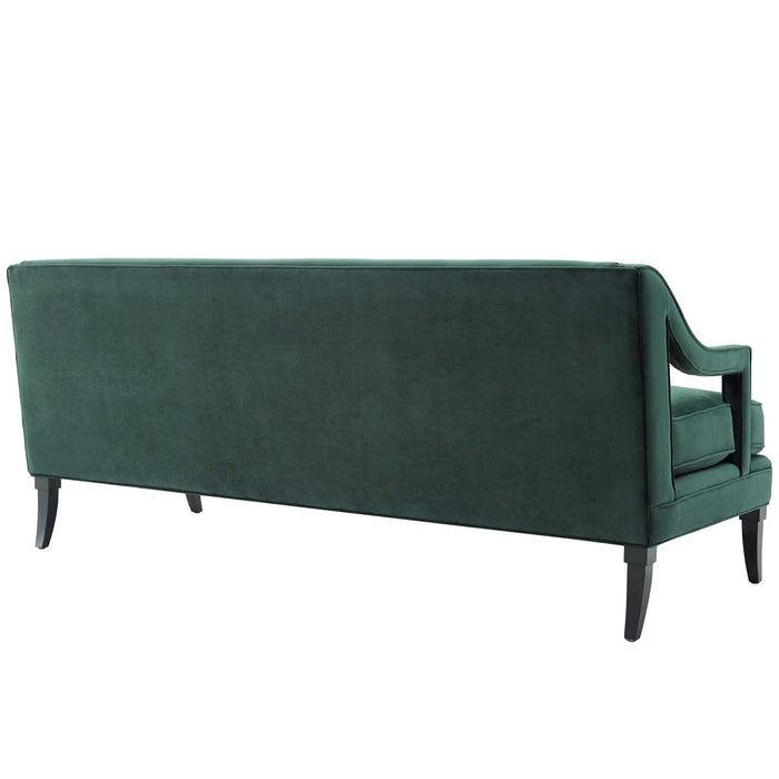 Concur Button Tufted Performance Velvet Sofa