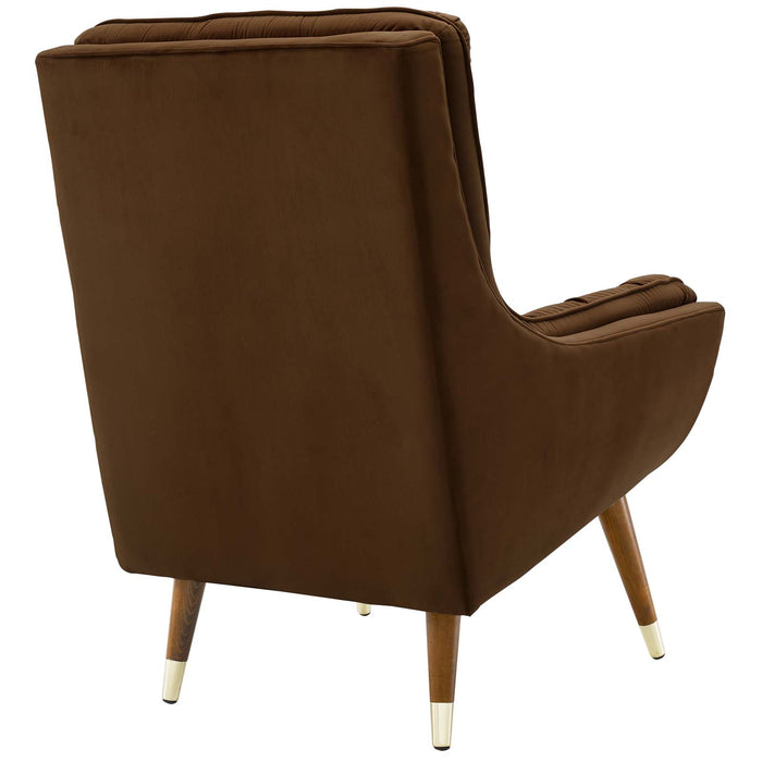 Suggest Button Tufted Performance Velvet Lounge Chair