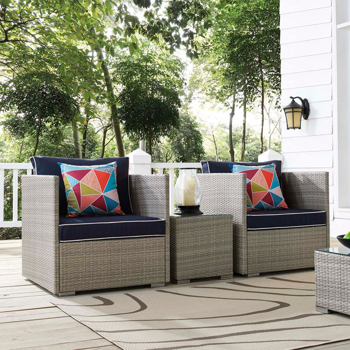 Repose 3 Piece Outdoor Patio Sectional Set