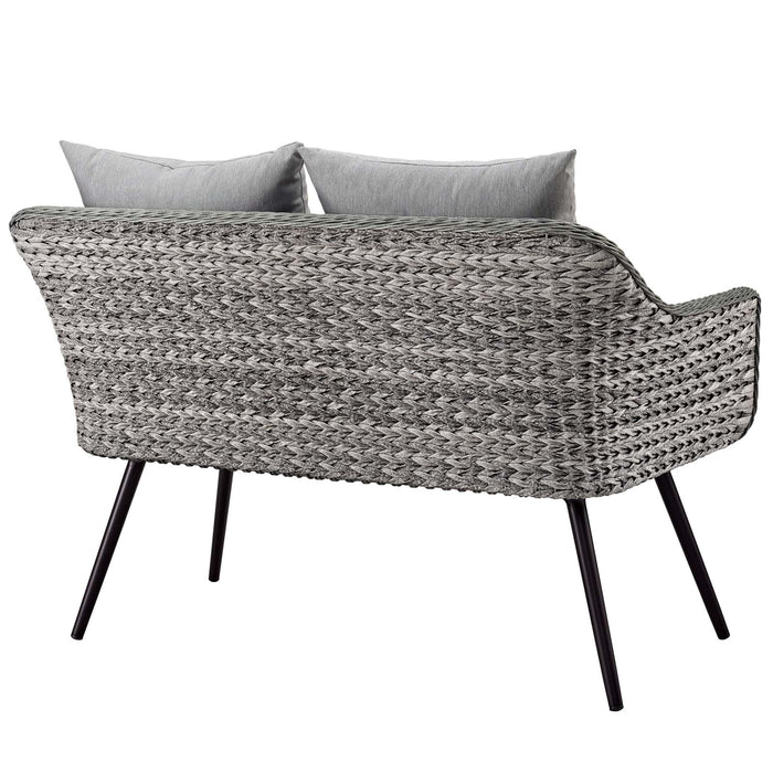 Endeavor Outdoor Patio Wicker Rattan Loveseat