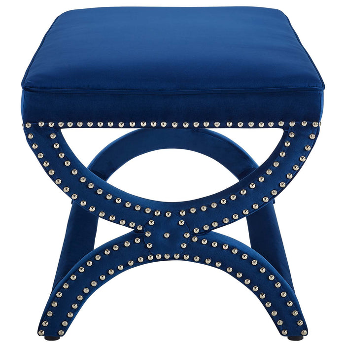 Expound Upholstered Nailhead Trim Performance Velvet Bench