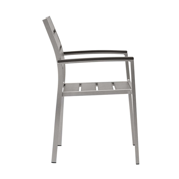 Shore Outdoor Patio Aluminum Dining Armchair