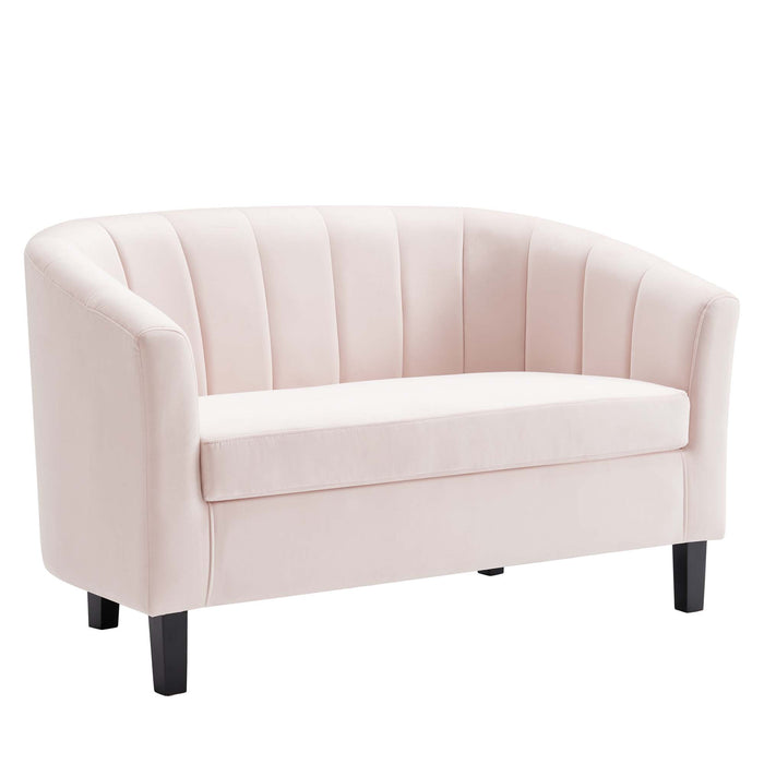 Prospect Channel Tufted Performance Velvet Loveseat