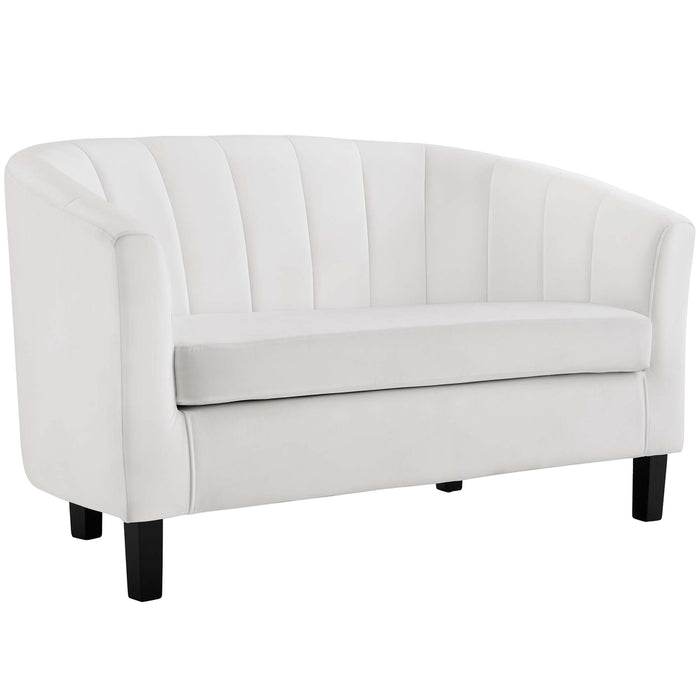 Prospect Channel Tufted Performance Velvet Loveseat