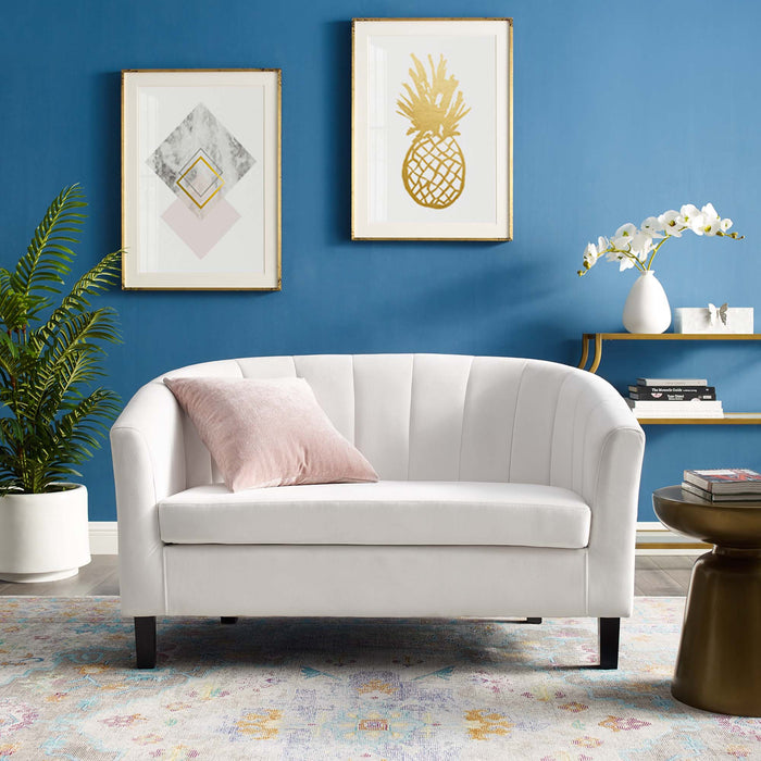 Prospect Channel Tufted Performance Velvet Loveseat