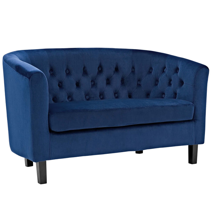 Prospect 2 Piece Performance Velvet Loveseat and Armchair Set