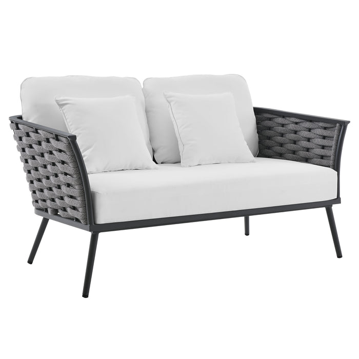 Stance 6 Piece Outdoor Patio Aluminum Sectional Sofa Set