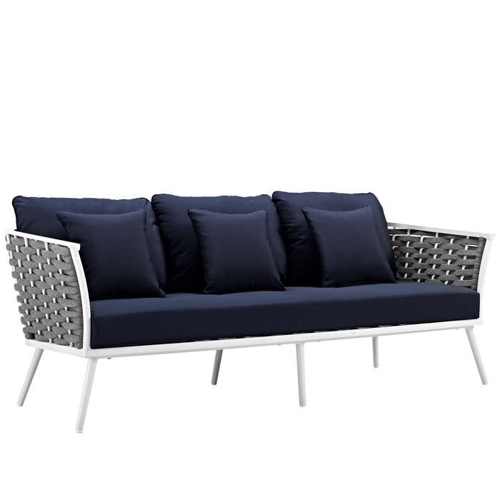 Stance 2 Piece Outdoor Patio Aluminum Sectional Sofa Set