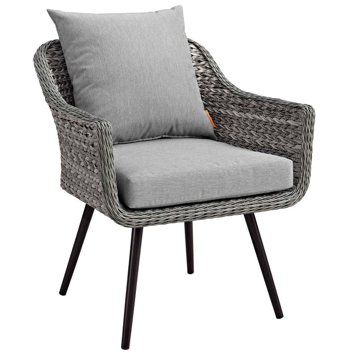 Endeavor 2 Piece Outdoor Patio Wicker Rattan Loveseat and Armchair Set