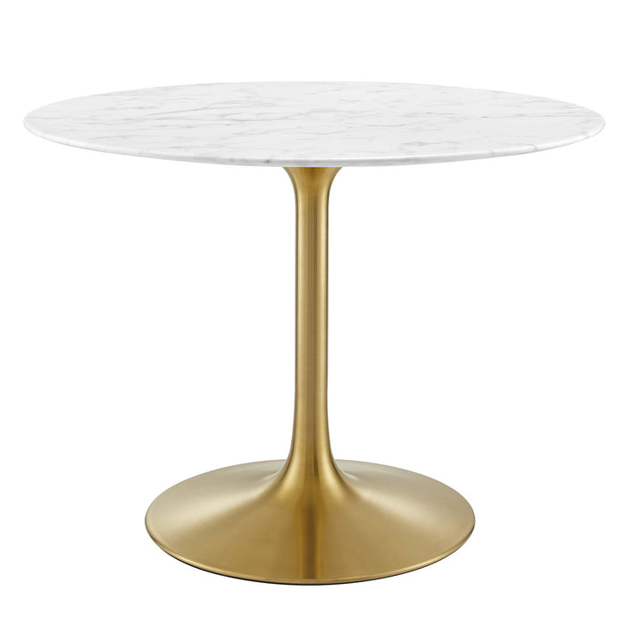 Lippa 40" Round Artificial Marble Dining Table